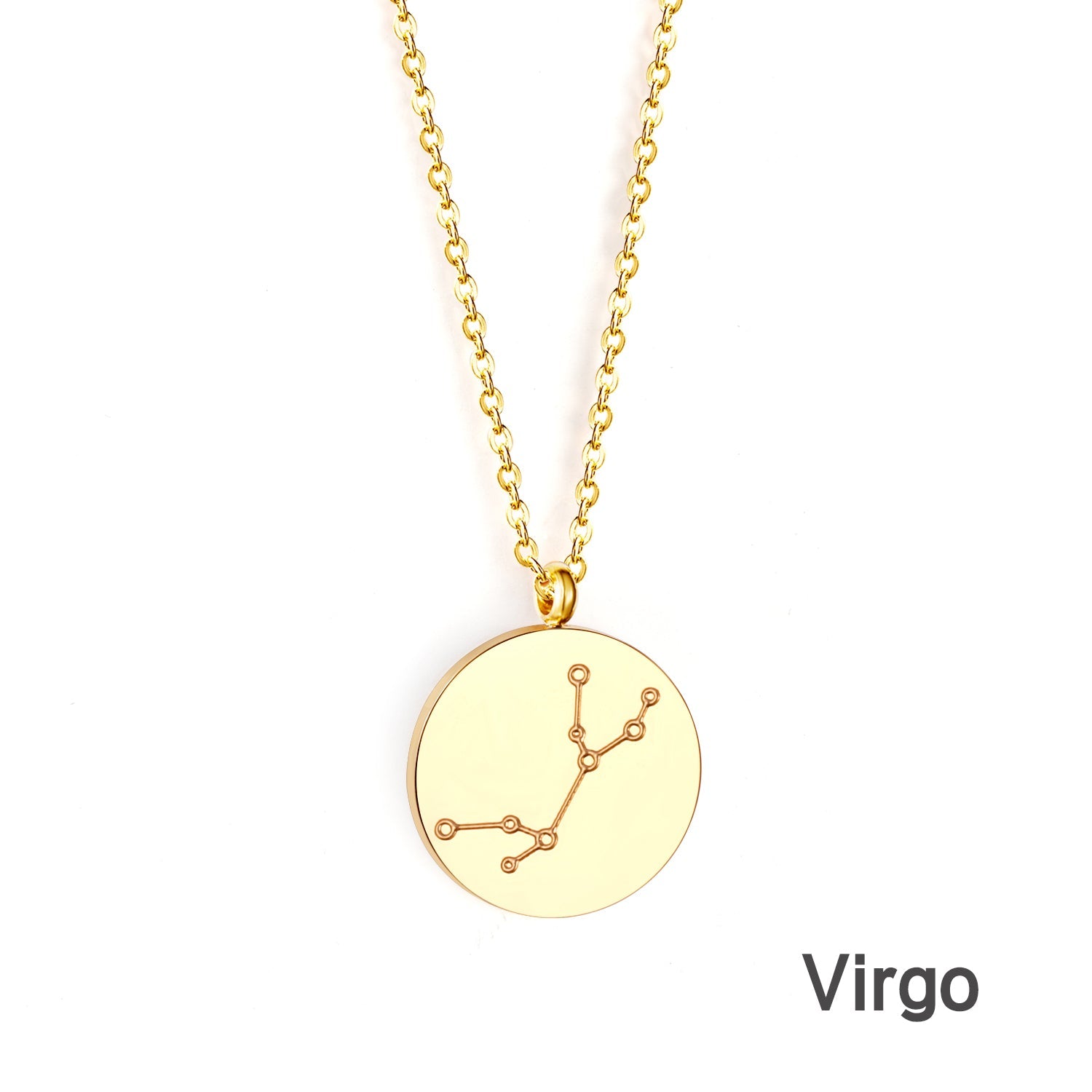 12 Zodiac Signs Virgo & Aquarius & Pisces & Gemini & Scorpio & Libra & Aries & Taurus & Cancer & Capricorn & Leo & Sagittarius Pendant Necklace asonjewelry